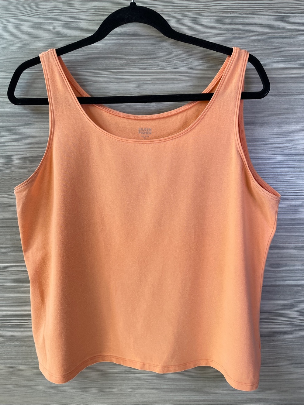 Eileen Fisher Soft Peach Scoop Neck Cotton Tank Size XL